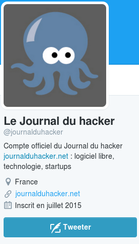 Le compte Twitter du Journal du hacker