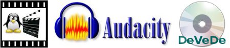 Logos de Avidemux, Audacity et DeVeDe