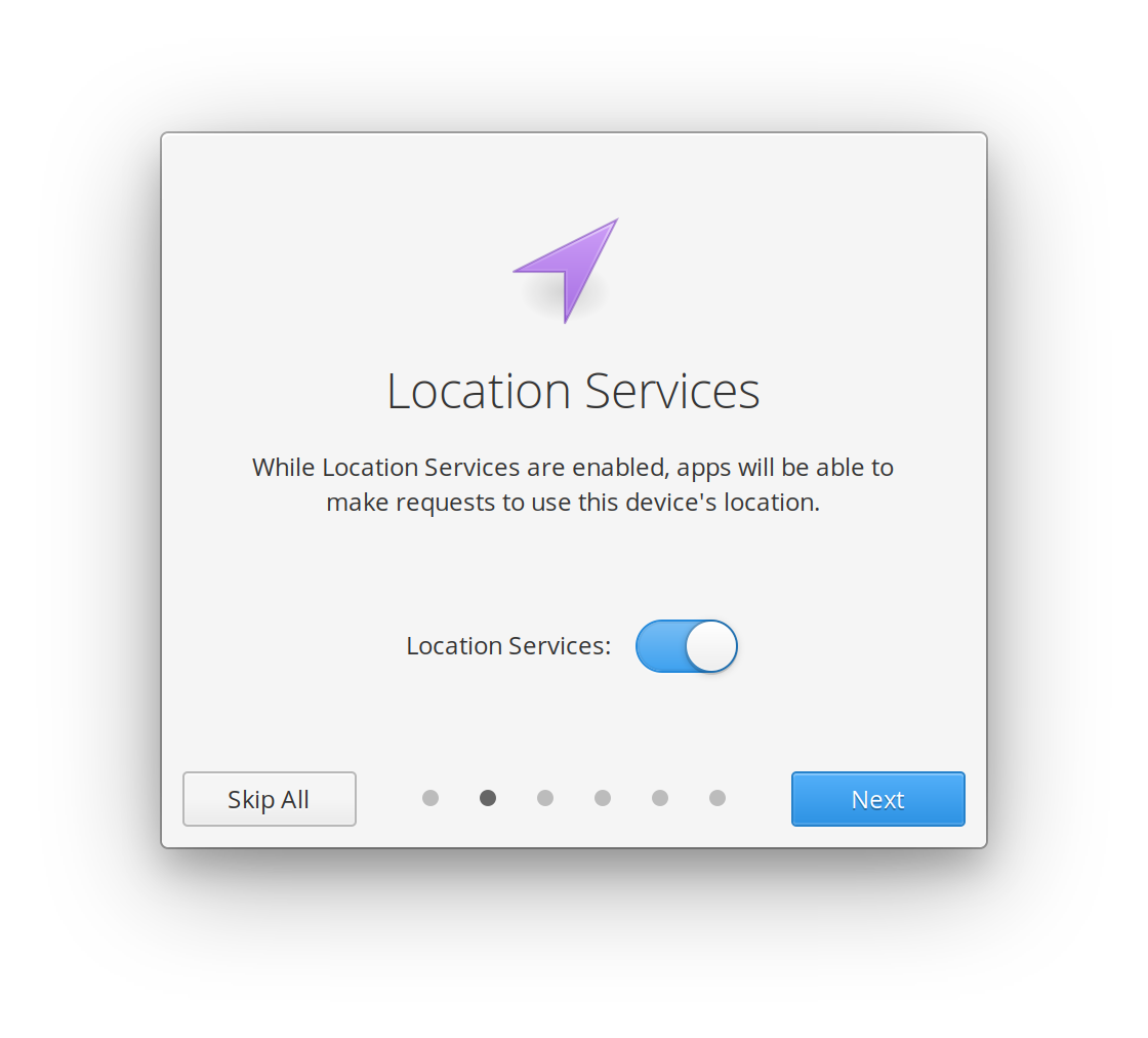 Location Services screenshot