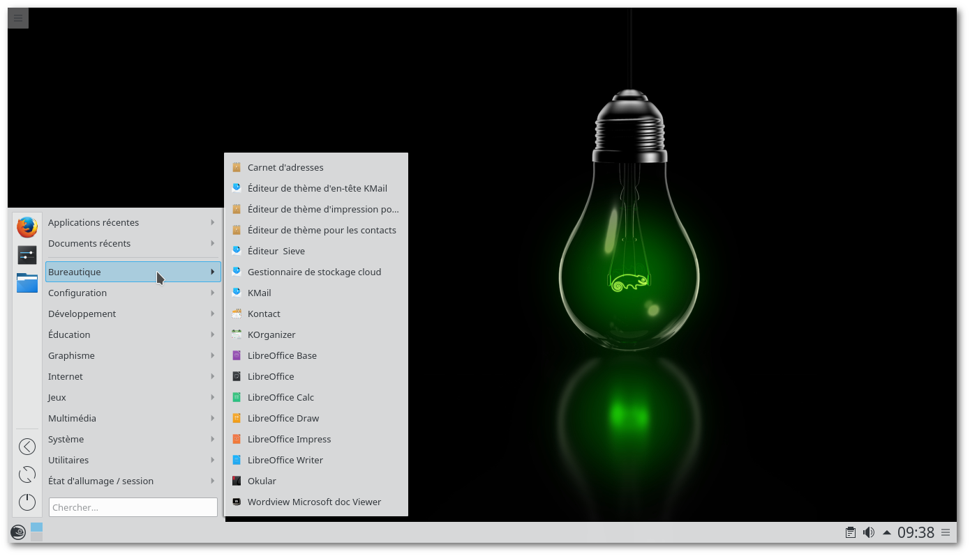 Bureau KDE Plasma 5.8