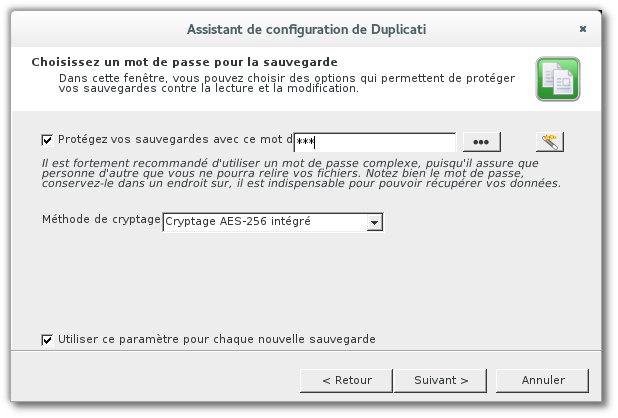 Assistant de configuration de Duplicati_004
