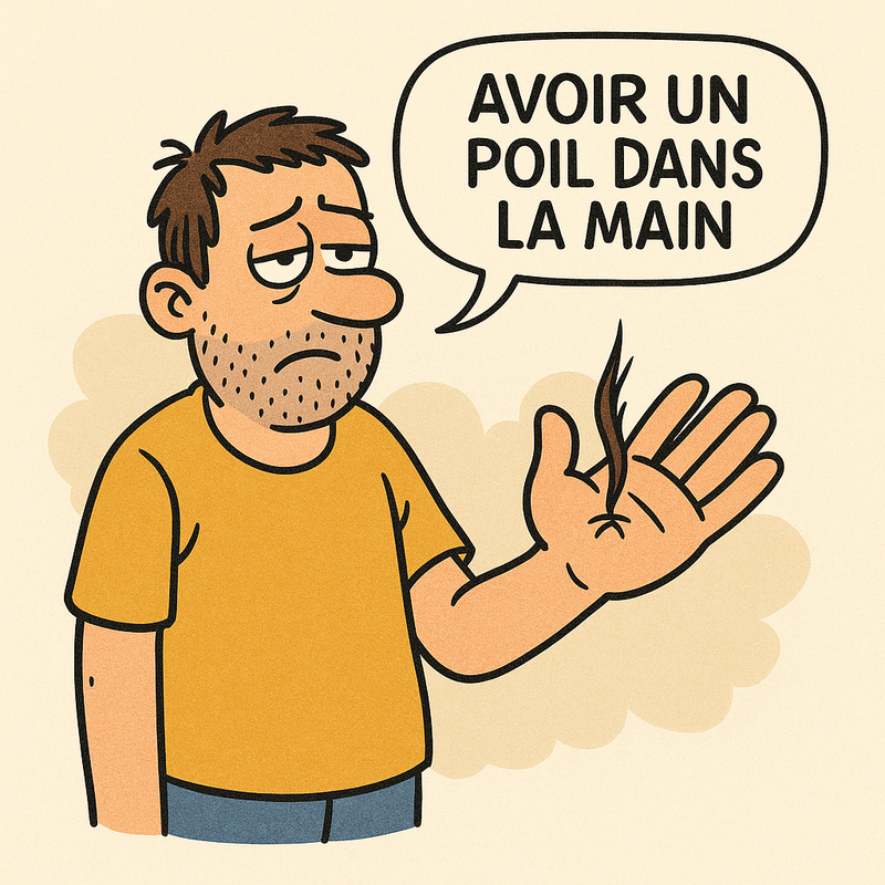 avoir un poil dans la main