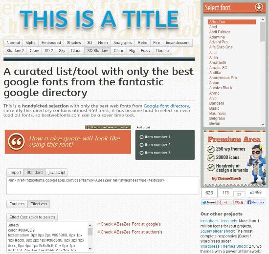 Best Web Fonts