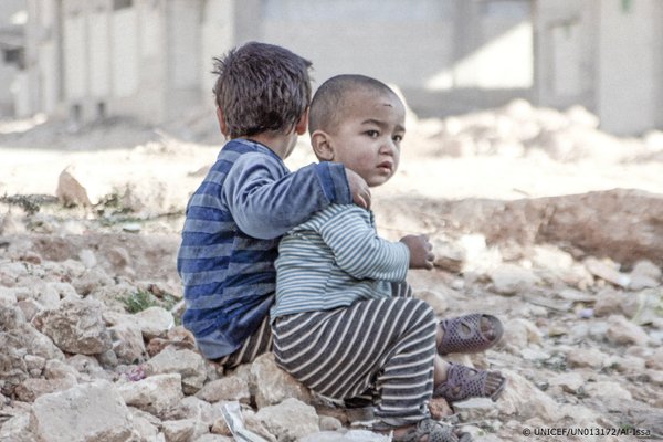 "3.7m #childrenofsyria under 5 have known nothing but a lifetime shaped by war," tweets @UNICEF.