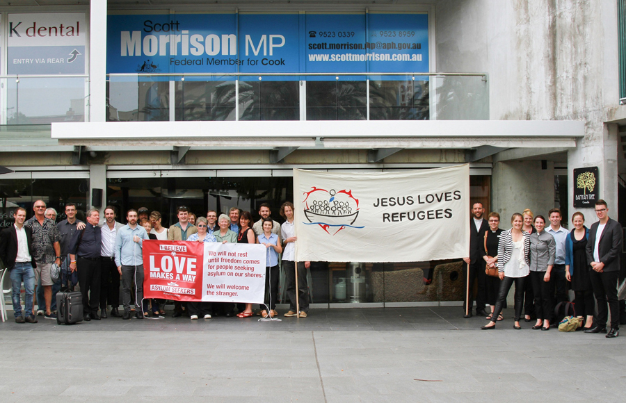 Sit-in prayer vigil at Scott Morrison's office 2014Love Makes a Way