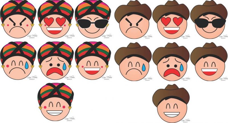 Emojis depicting Huastec culture. Republished with permission.