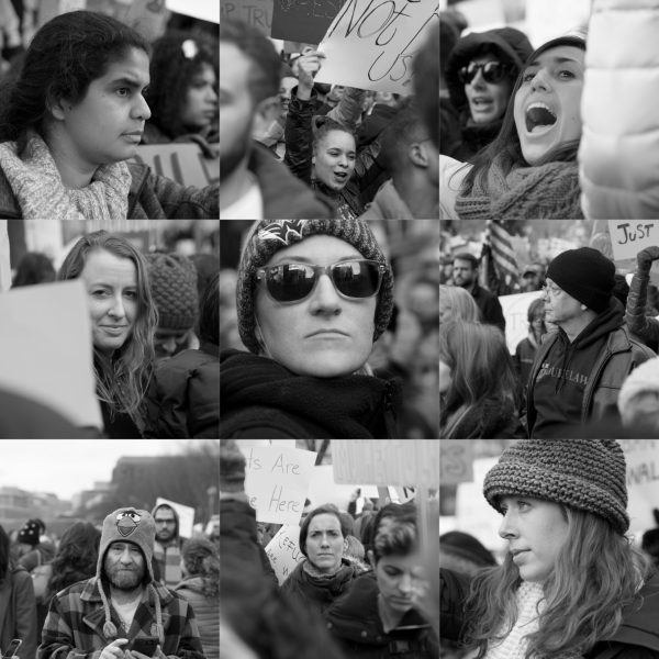  Faces of participants of the No Muslim Ban protest at Lafayette Park, in Washington D.C., January 28, 2017. Photos: Ivan Sigal