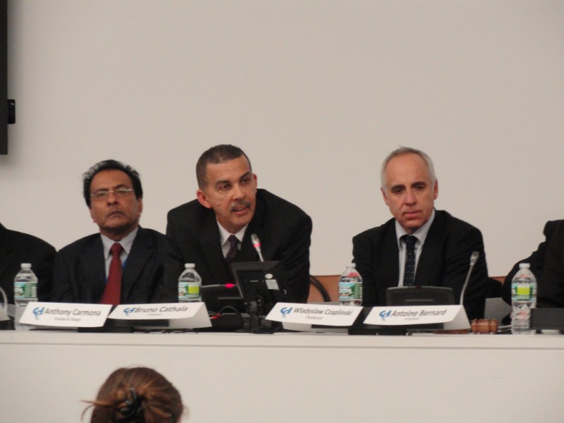 Trinidad and Tobago President Anthony Carmona, speaking at the International Criminal Court's  Judicial Candidates Forum in New York in 2011. Photo by Coalition for the ICC; used under a CC BY-NC-ND 2.0 license. 