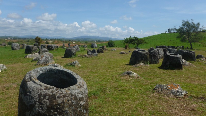 Plain of jars in north Laos. Photo from the Flickr page of damien_farrell (CC License)