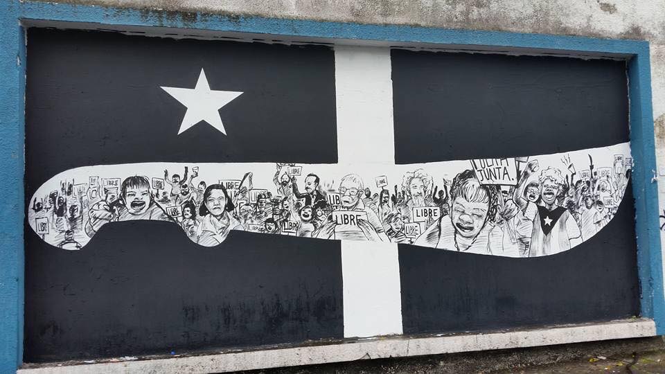 Grito de Lares "black flag" in Santurce. Photo by Spear Torres. Used 