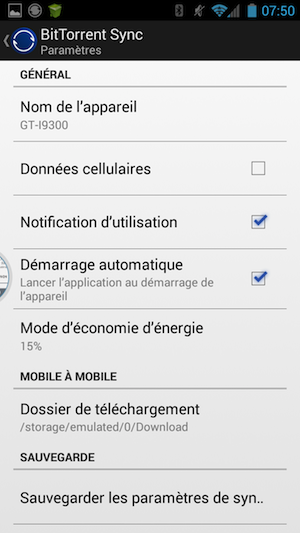 Sauvegarder les photos de son mobile avec BTSync Screenshot 2013 08 28 07 50 54 Sauvegarder les photos de son mobile avec BTSync