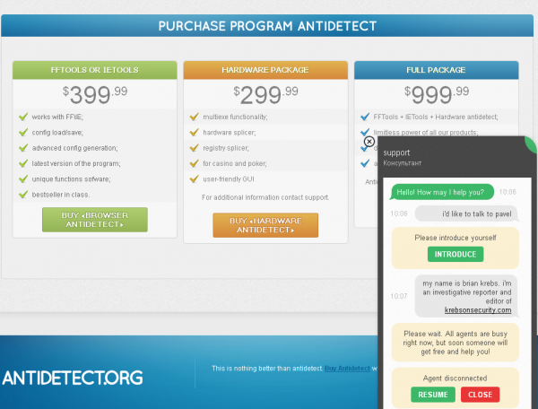 Antidetect retails for between $399 and $999, and includes live support.
