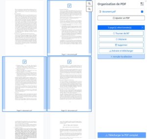 Réorganiser, ajouter ou supprimer des pages à un PDF