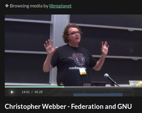 Chris Webber's LibrePlanet 2015 talk