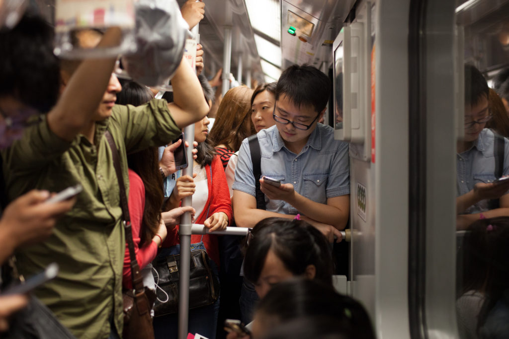 métro shanghai bondé